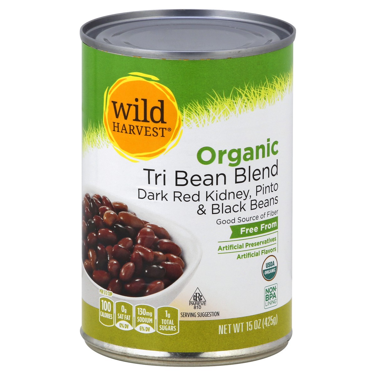 slide 3 of 9, Wild Harvest Organic Tri Beans, 15 oz