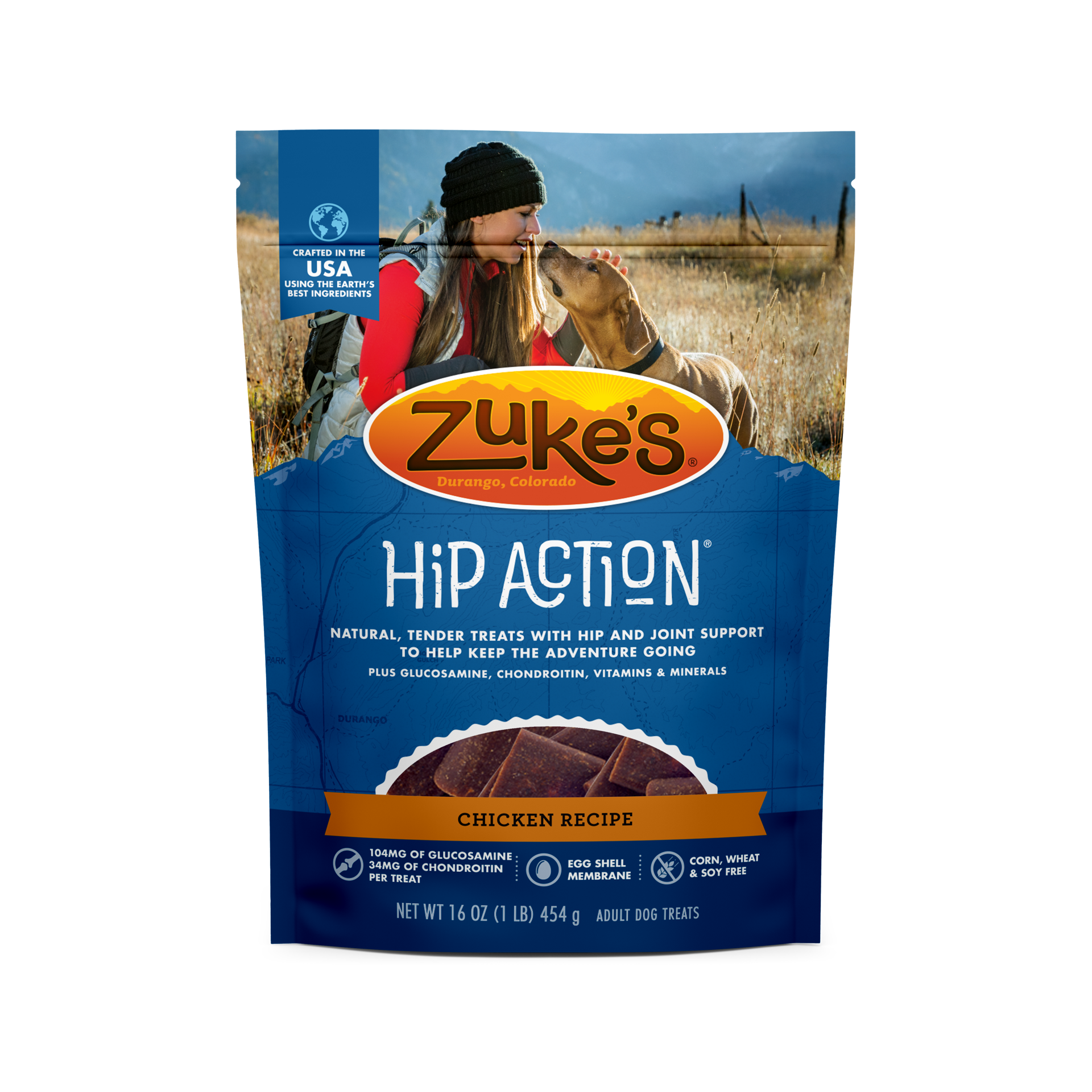slide 1 of 3, Zuke's ZUKES Zuke''s Hip Action Hip & Joint Dog Treats Chicken Recipe - 16 oz Bag, 16 oz