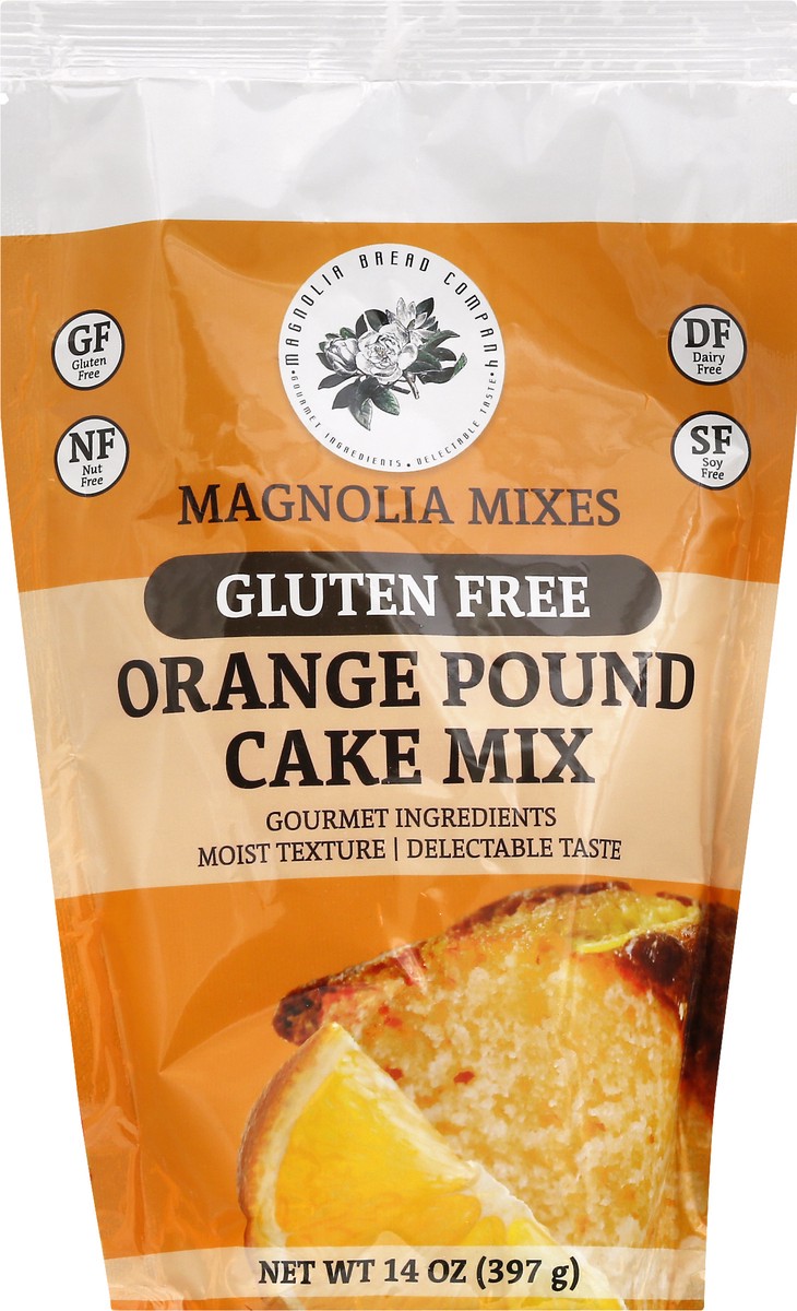 slide 1 of 9, Magnolia Bread Gluten Free Orange Pound Cake Mix 14 oz, 14 oz