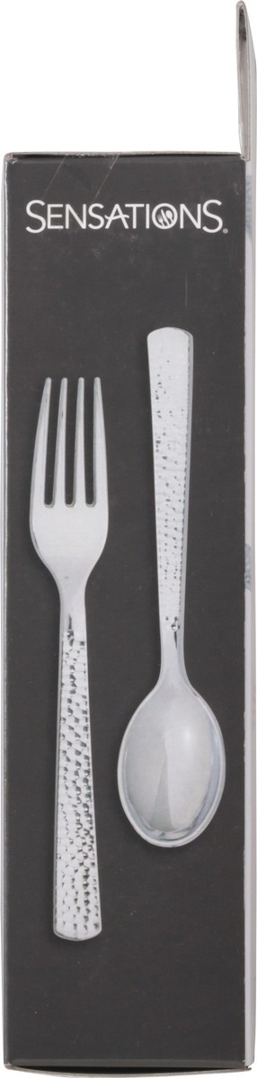 slide 2 of 11, Sensations Assorted Silver Metallic Hammered Cutlery 24 ea, 24 ct