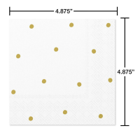 slide 6 of 9, American Greetings Beverage Napkins Gold Polka Dots, 20 ct