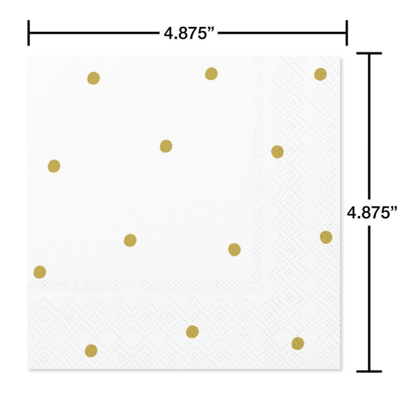 slide 5 of 9, American Greetings Beverage Napkins Gold Polka Dots, 20 ct
