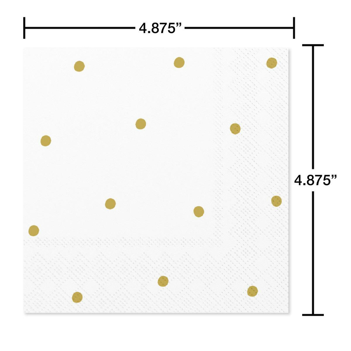 slide 7 of 9, American Greetings Beverage Napkins Gold Polka Dots, 20 ct