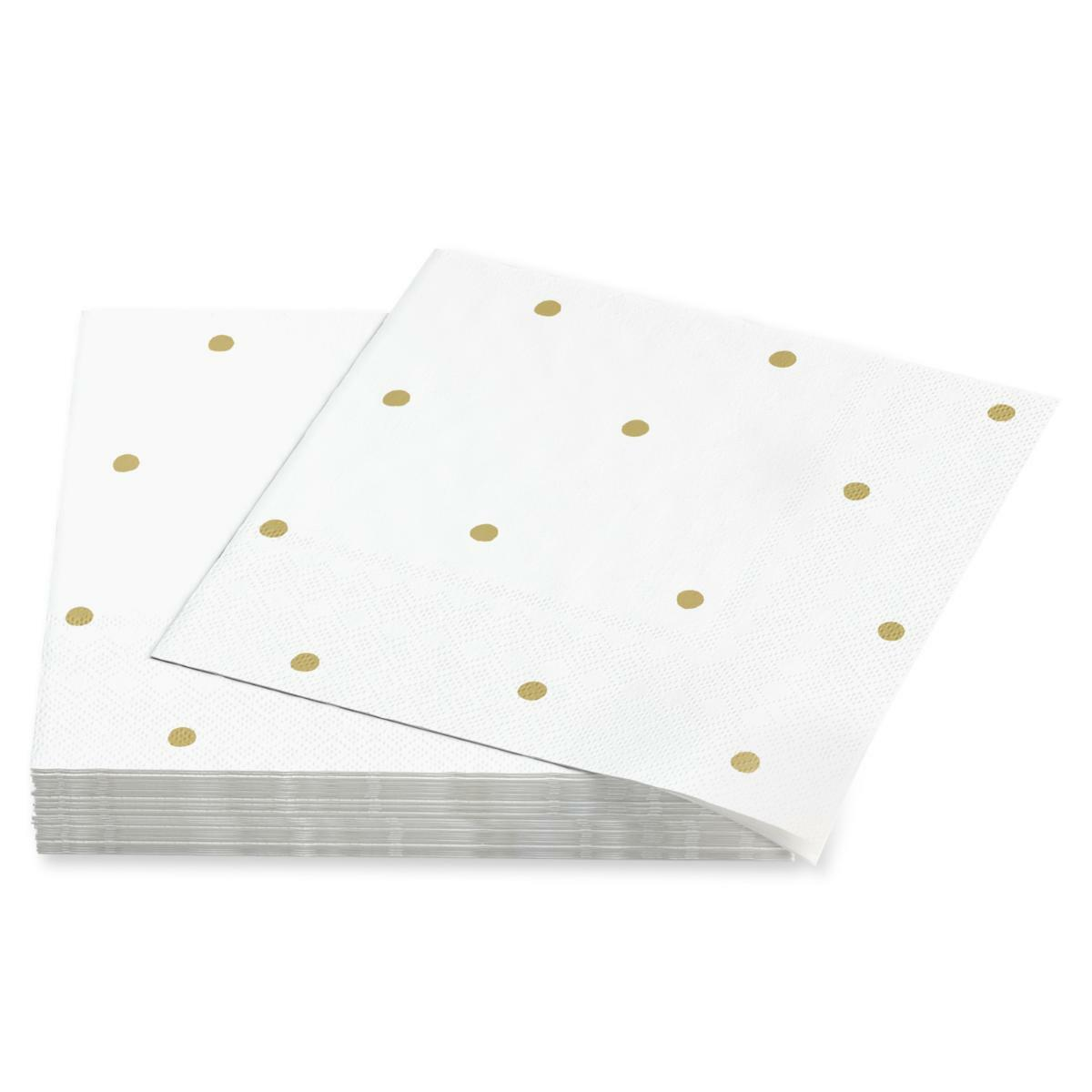 slide 4 of 9, American Greetings Beverage Napkins Gold Polka Dots, 20 ct