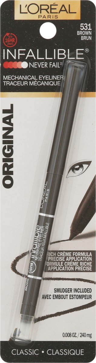 slide 6 of 9, L'Oréal Infallible Brown 531 Original Mechanical Eyeliner 0.008 oz, 0.01 oz