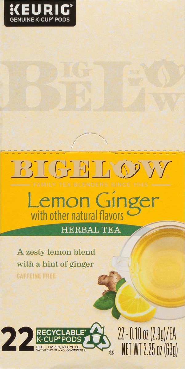 slide 8 of 9, Bigelow Lemon Ginger Herbal Tea 22 - 0.10 oz Pods, 22 ct