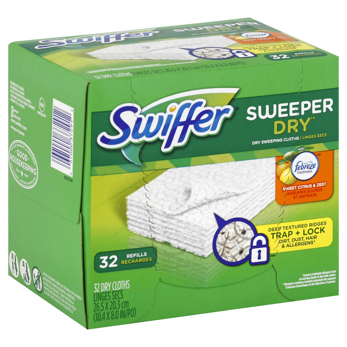 slide 4 of 5, Swiffer Sweeping Cloths 32 ea, 32 ct