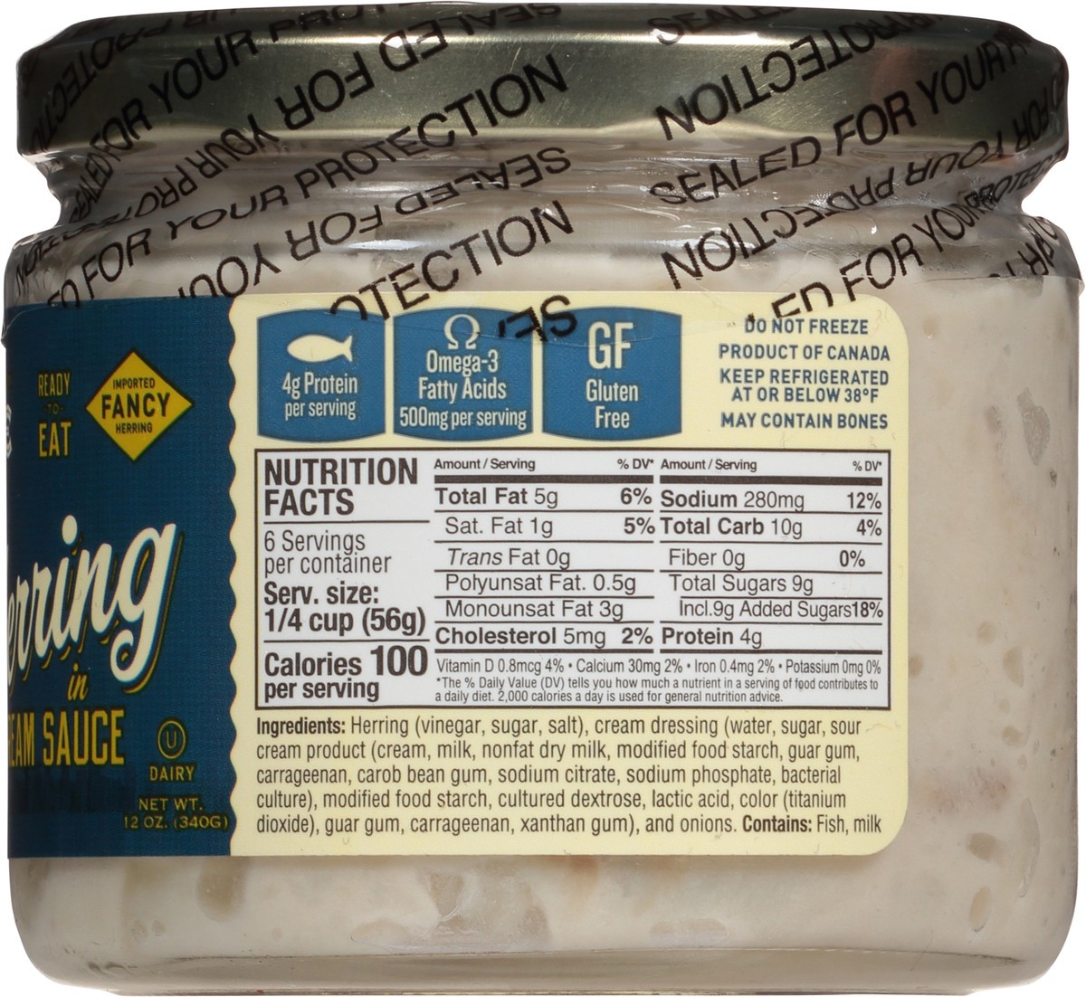 slide 4 of 12, ACME™ herring in cream sauce, 12 oz