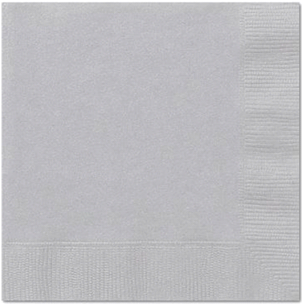 slide 1 of 1, Silver Party Napkins, 50 ct