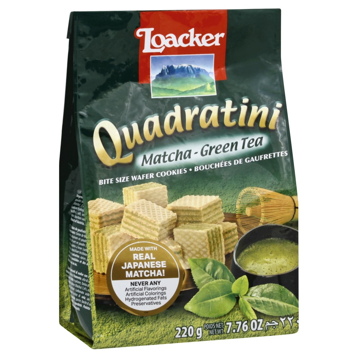 slide 1 of 1, Loacker Matcha--green Tea Wafer Cooki, 7.76 oz