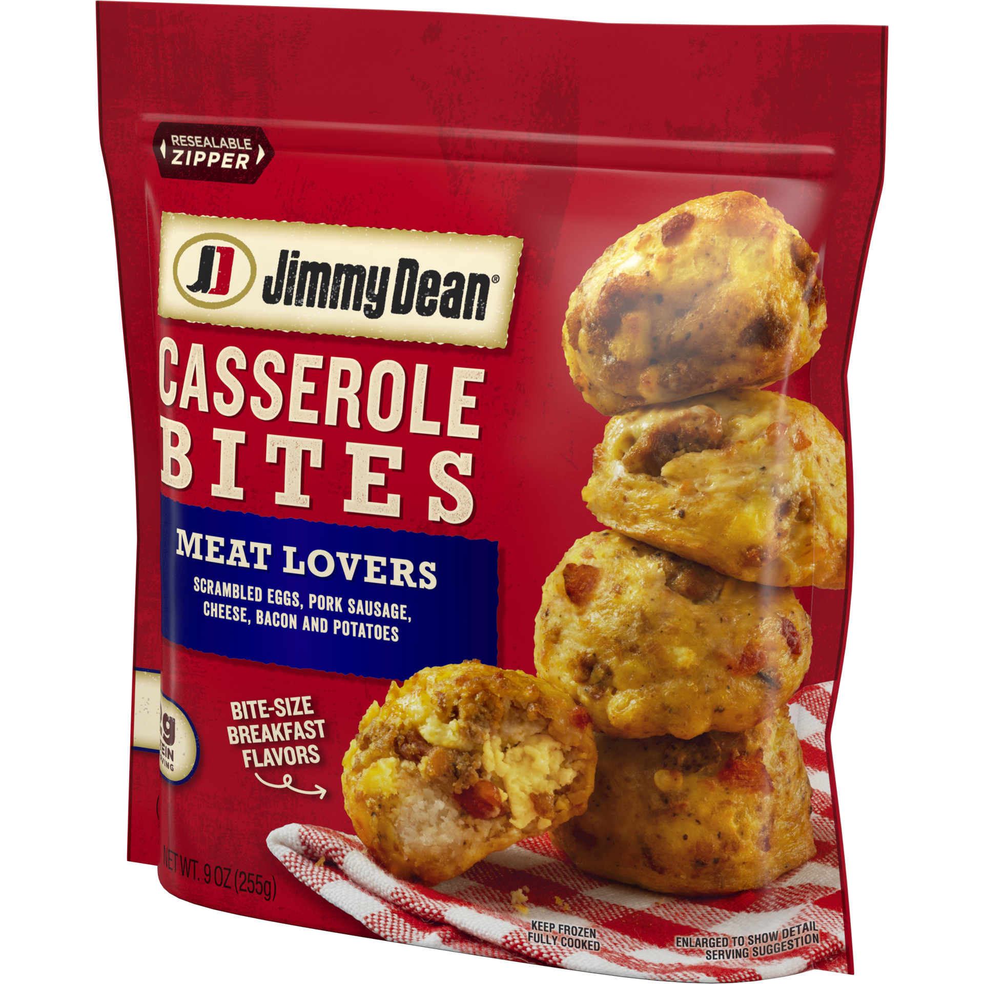 slide 3 of 5, Jimmy Dean Meat Lovers Casserole Bites, 255.15 g