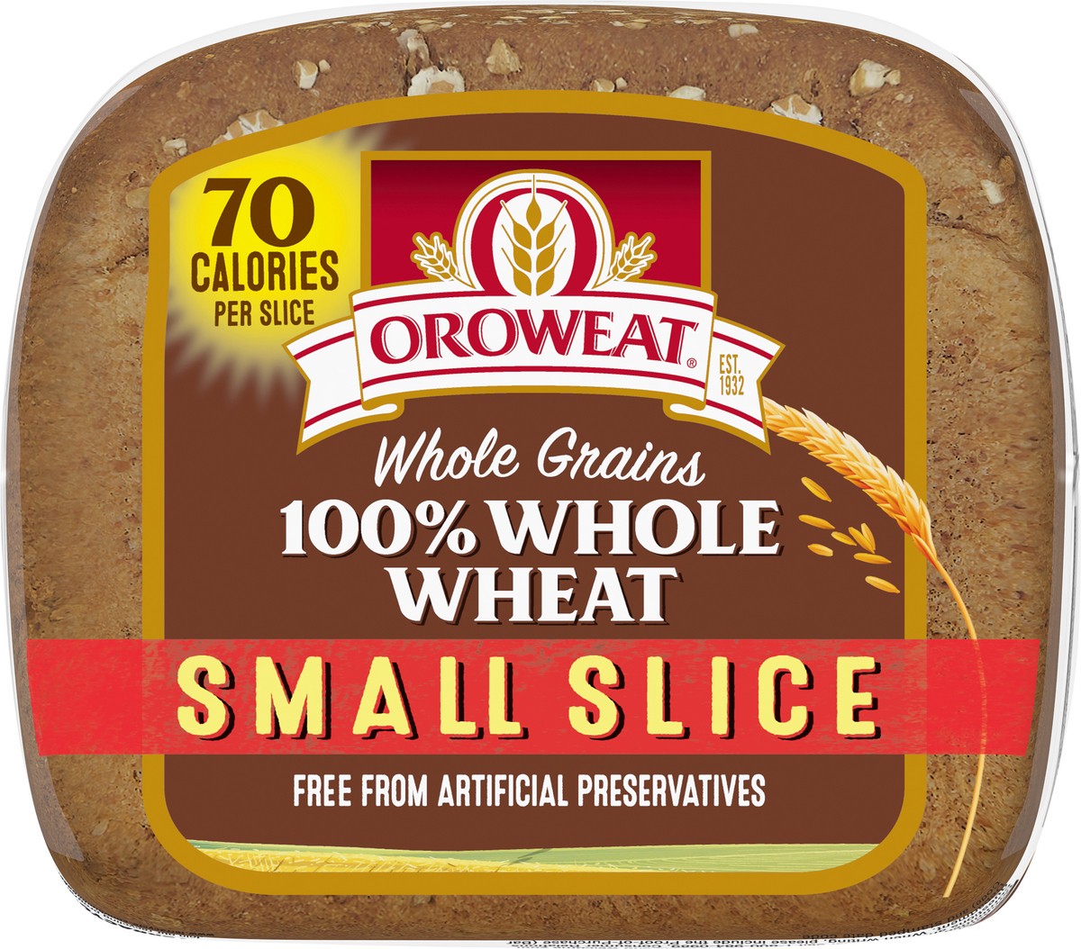 slide 2 of 7, Oroweat Small Slice Whole Wheat Bread, 18 oz, 18 oz