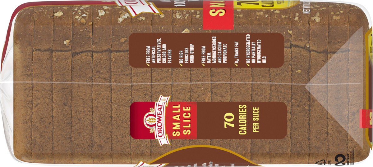 slide 4 of 7, Oroweat Small Slice Whole Wheat Bread, 18 oz, 18 oz