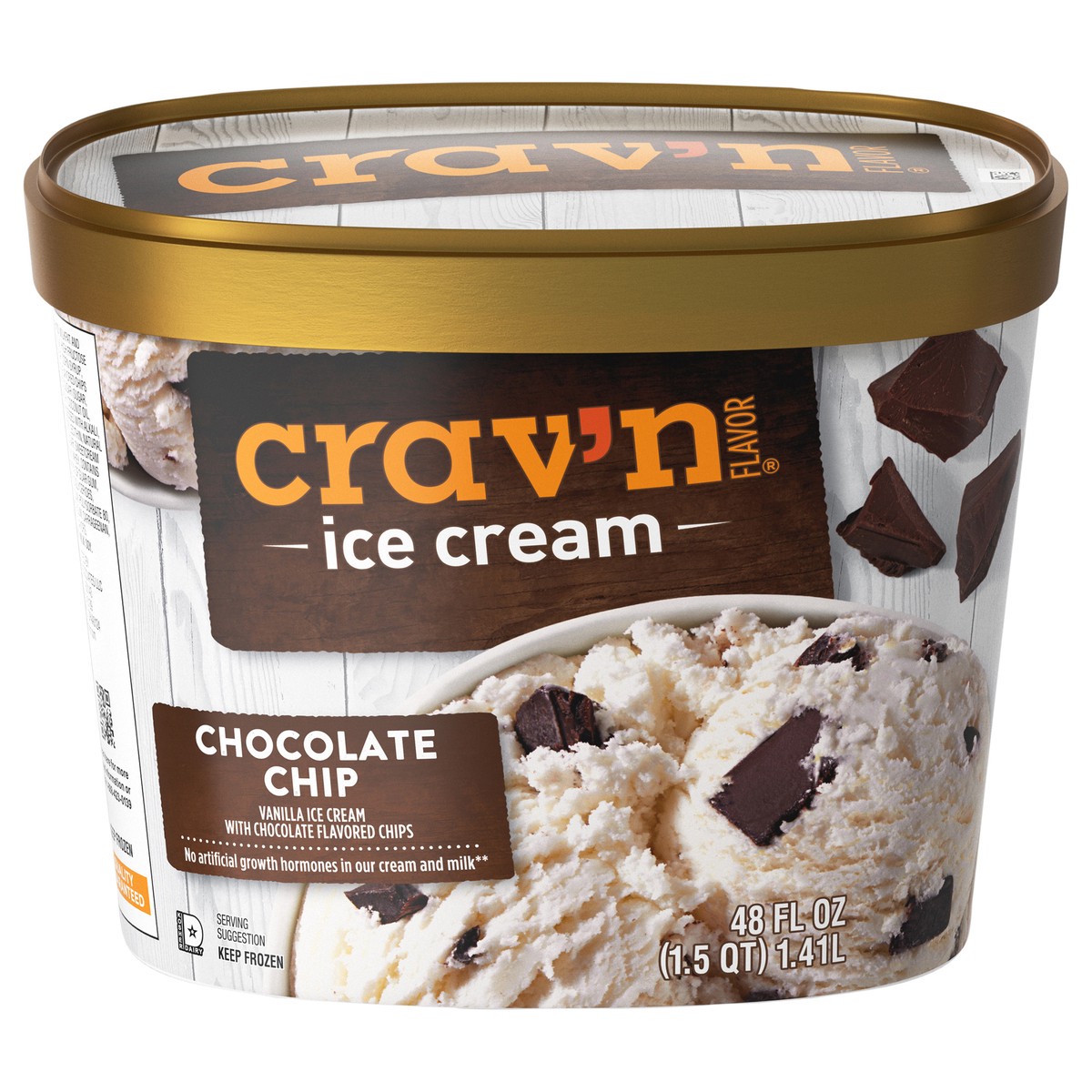 slide 4 of 4, Crav'n Crav'n Ice Cream - Chocolate Chip, 48 fl oz