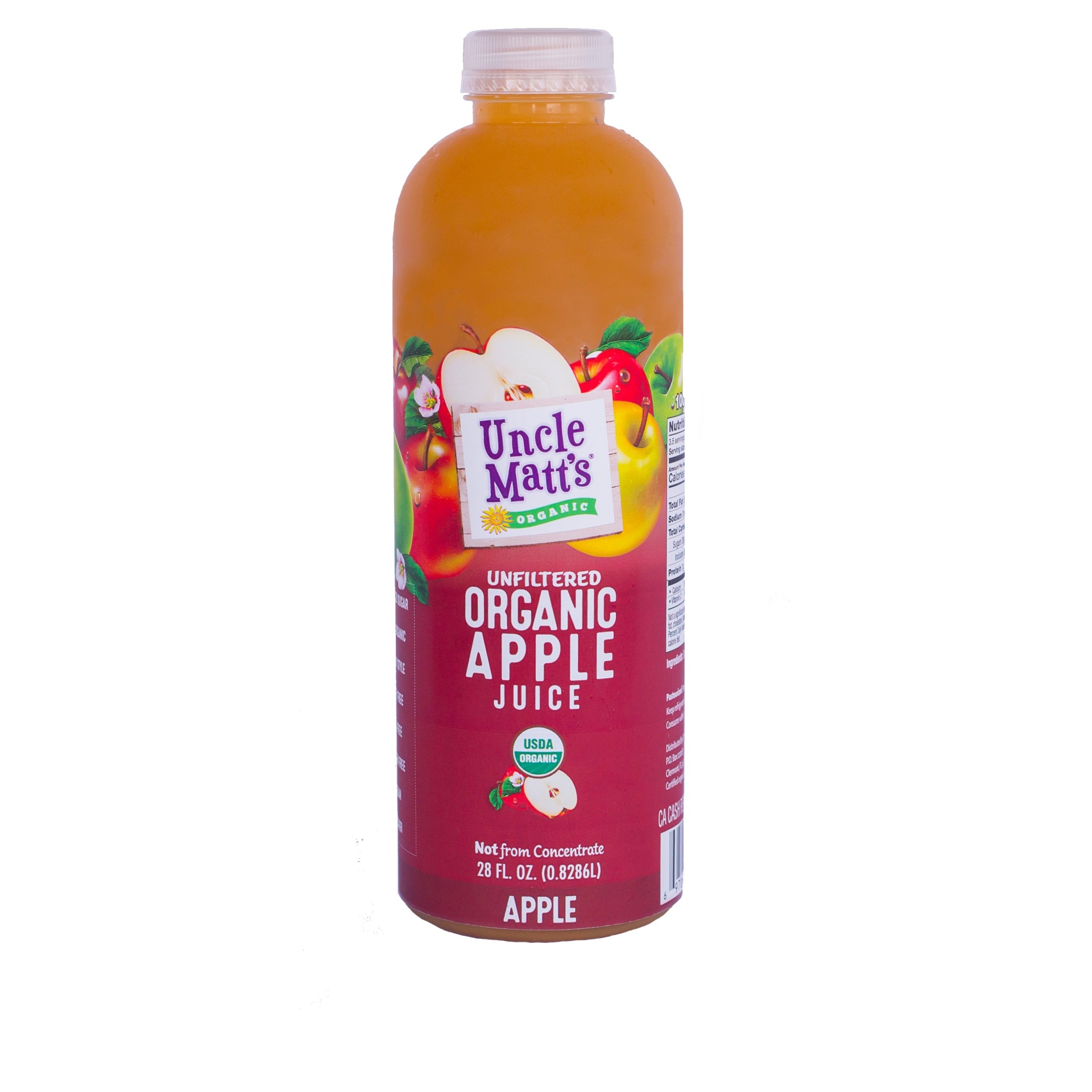 slide 1 of 6, Uncle Matt's Organic Unfiltered Apple Juice, 28 fl oz
