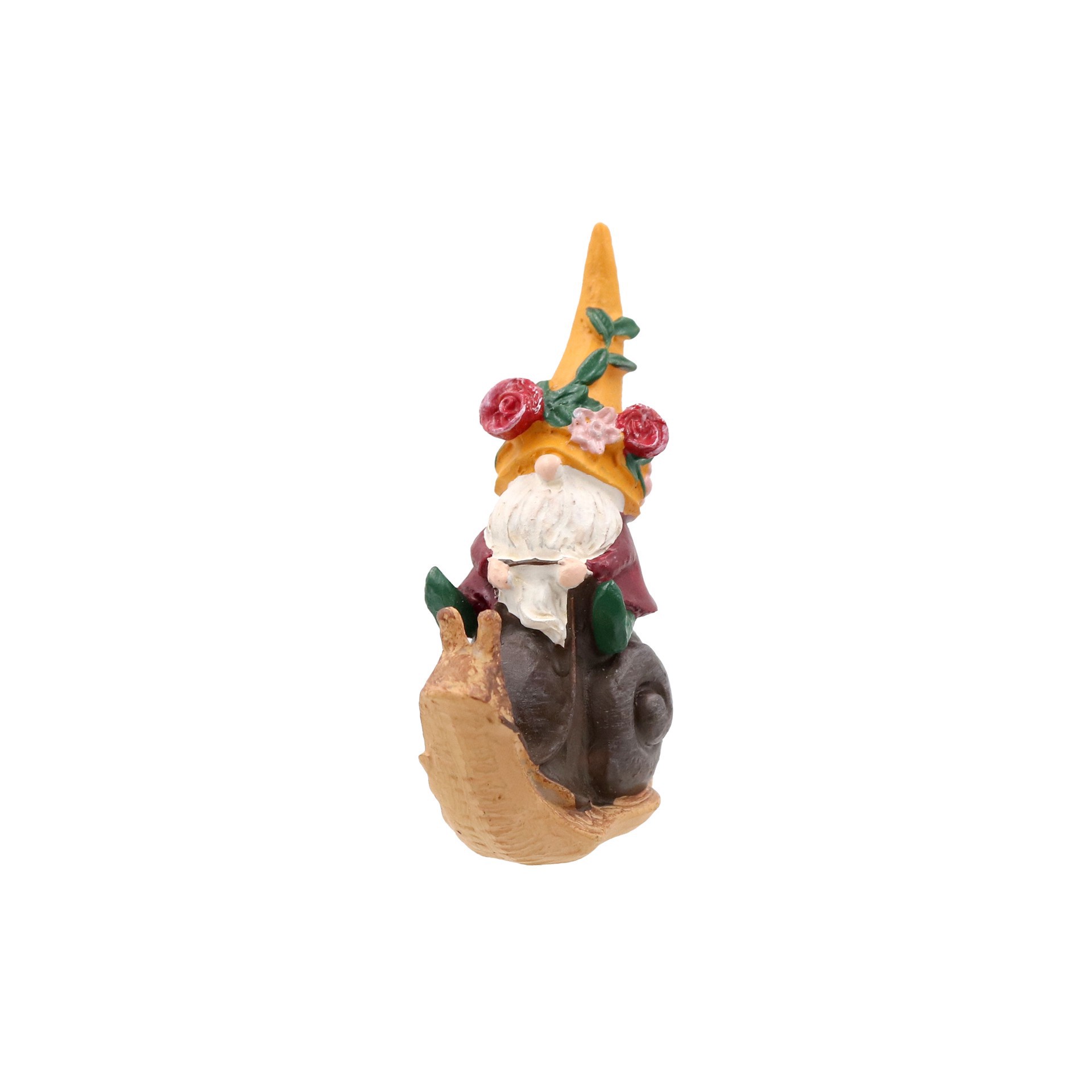 slide 2 of 3, Miniature Gnome On Snail By Make Market, 2.4 in x 1.1 in x 3.1 in