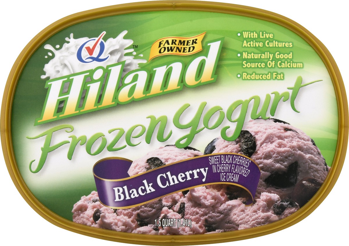 slide 9 of 9, Hiland Dairy Black Cherry Frozen Yogurt 1.5 qt, 1.5 qt