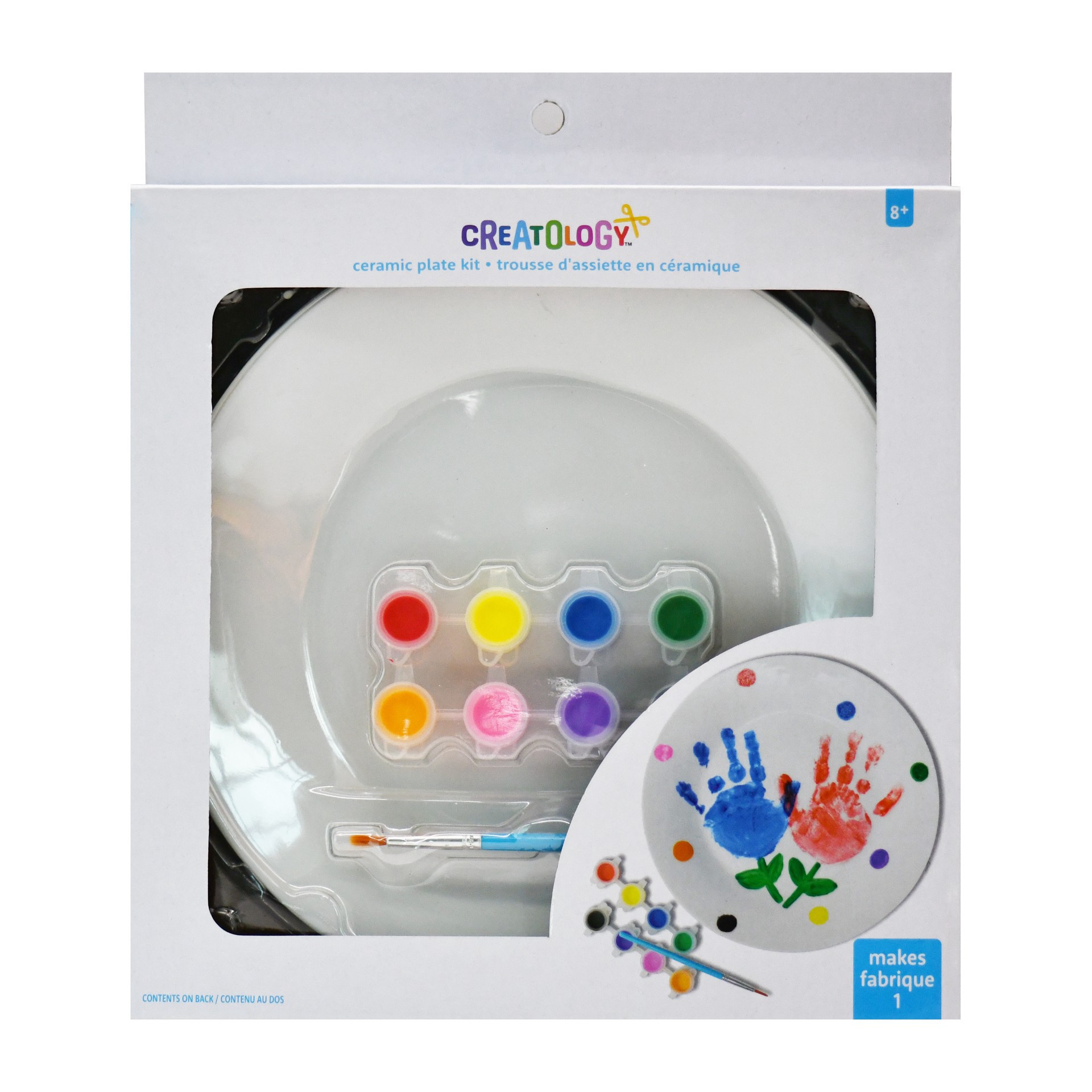 slide 3 of 3, Color Your Own Ceramic Plate Kit By Creatology, 9.65 in x 11.2 in x 1.77 in