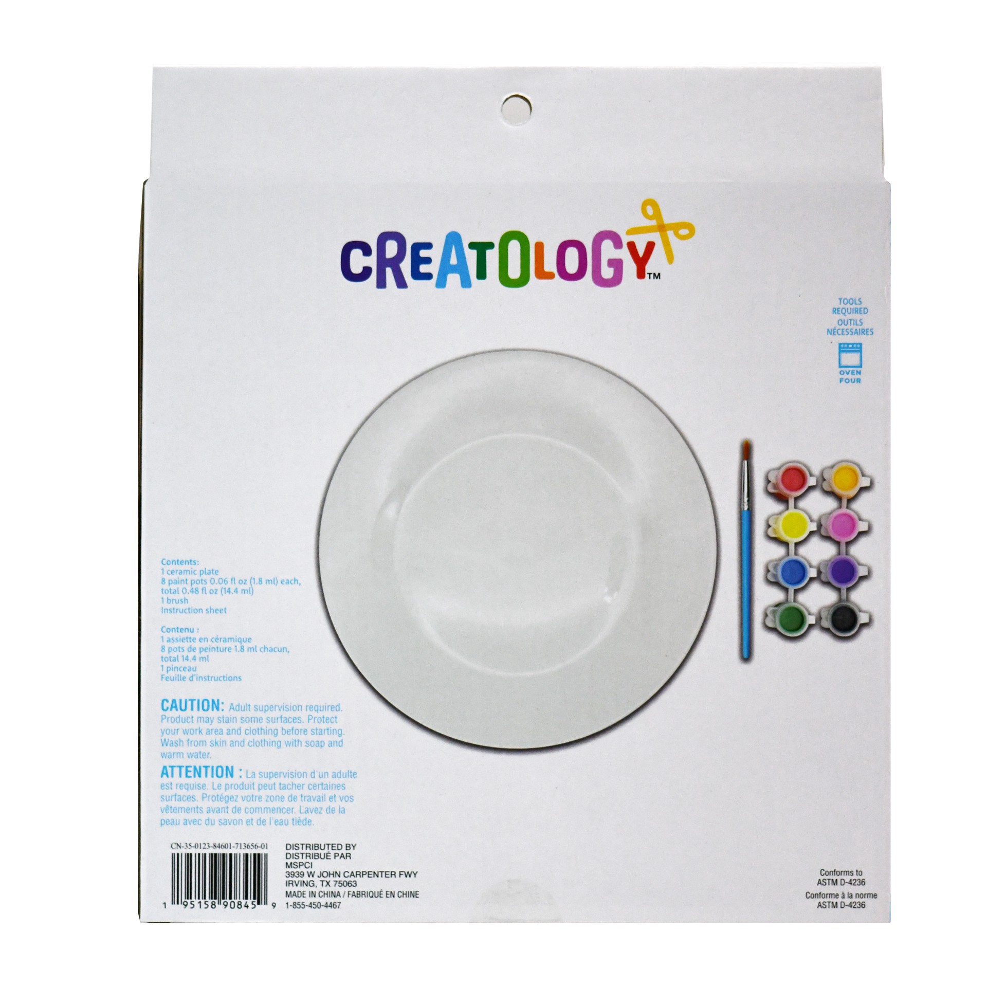 slide 2 of 3, Color Your Own Ceramic Plate Kit By Creatology, 9.65 in x 11.2 in x 1.77 in