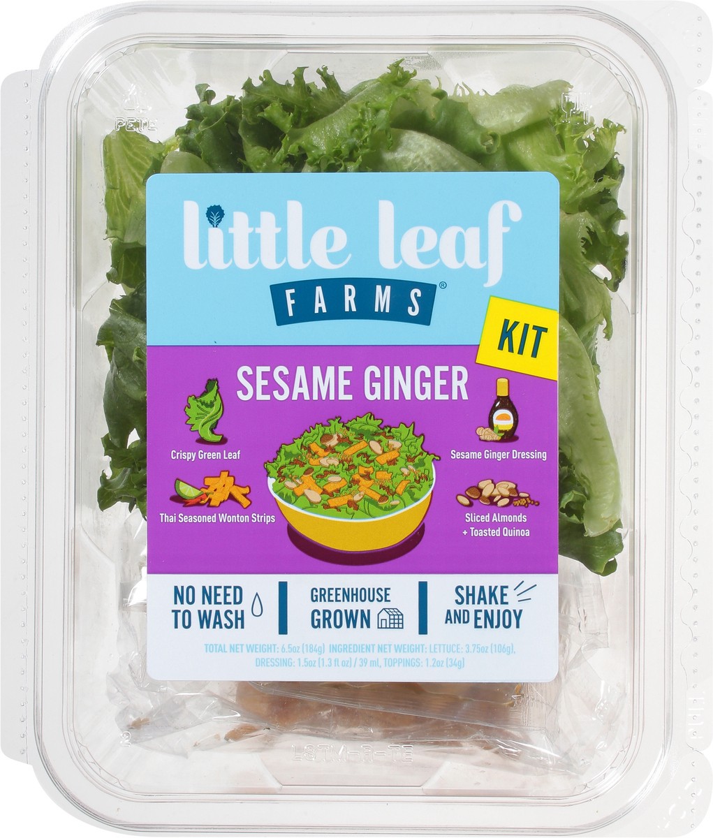 slide 2 of 12, Little Leaf Farms - Sesame Ginger Salad Kit, 6.5 oz