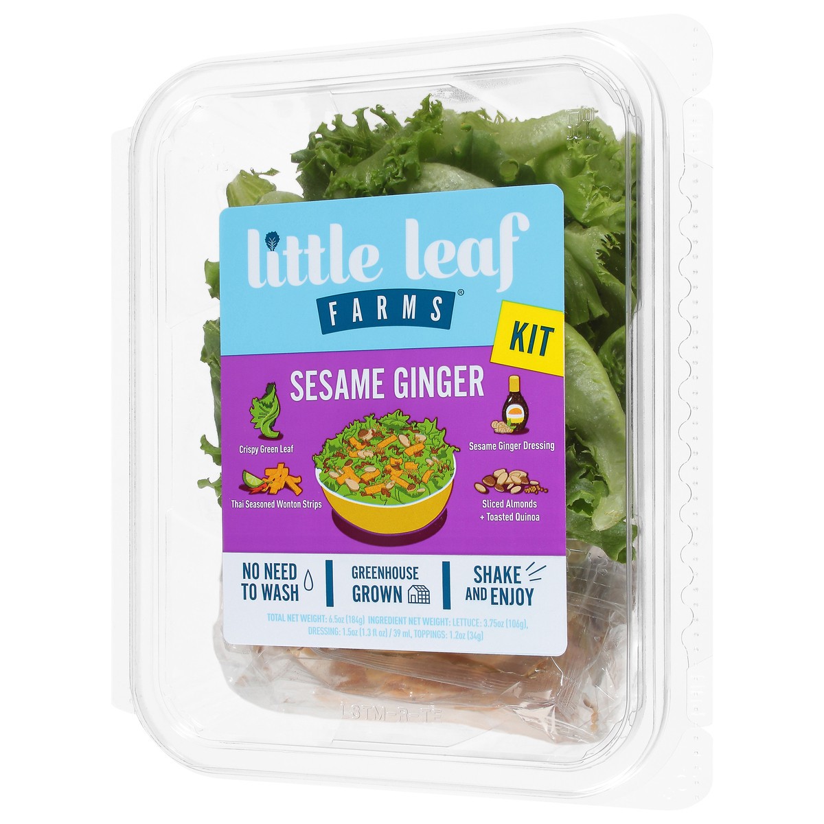slide 9 of 12, Little Leaf Farms - Sesame Ginger Salad Kit, 6.5 oz