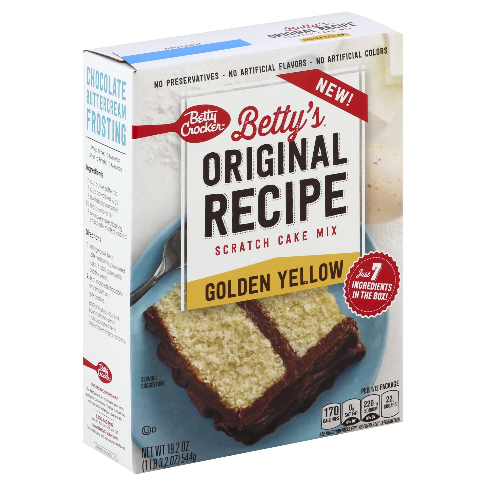 slide 1 of 1, Betty Crocker Betty's Original Recipe Scratch Cake Golden Yellow, 19.2 oz