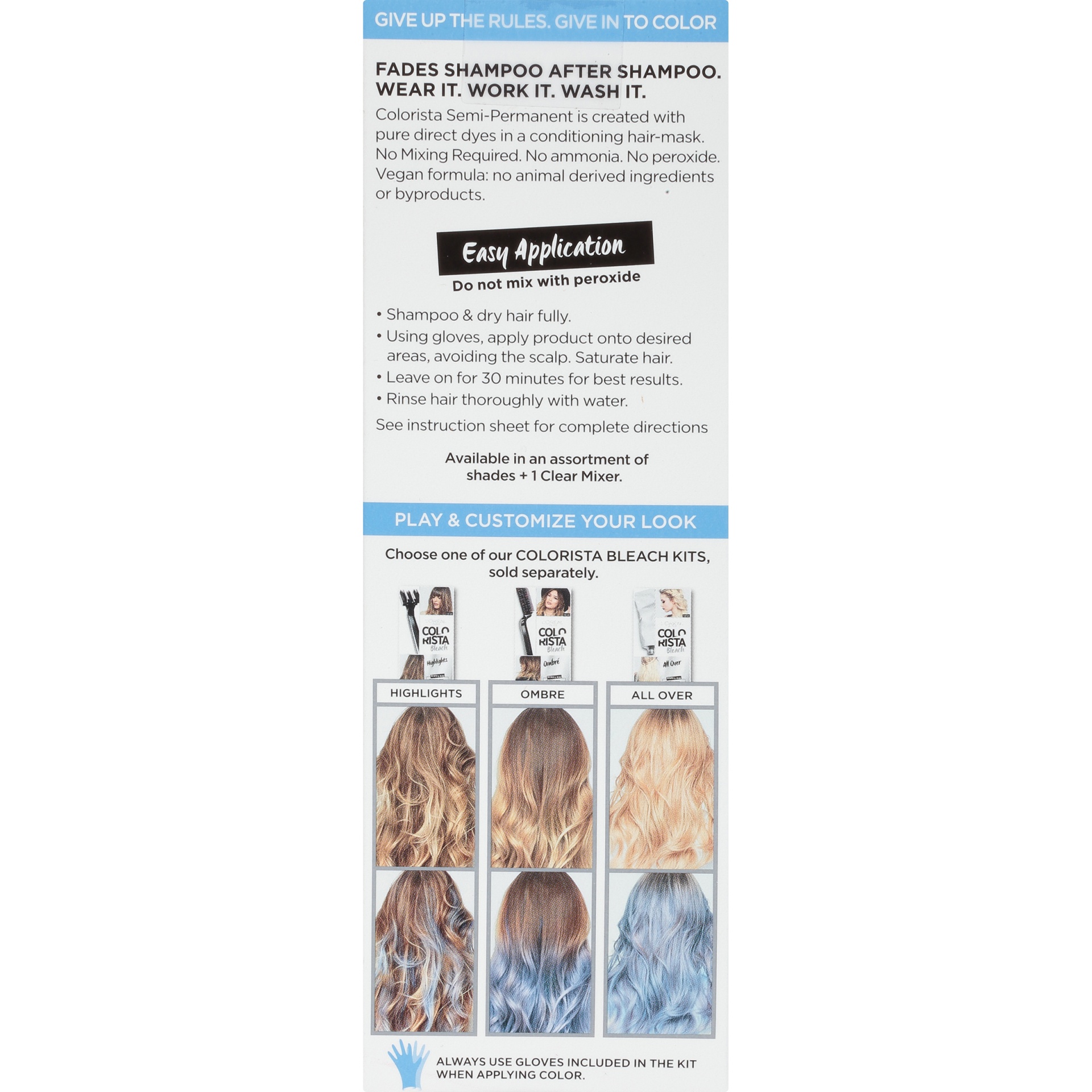 slide 7 of 8, L'Oréal Paris Colorista Semi-Permanent For Light Blonde or Bleached Hair Blue 600, 4 fl oz
