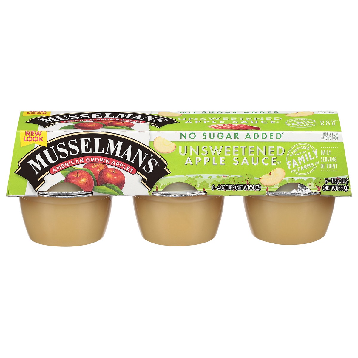 slide 1 of 8, Musselman's Unsweetened Apple Sauce 6 - 4 oz., 6 ct; 4 oz