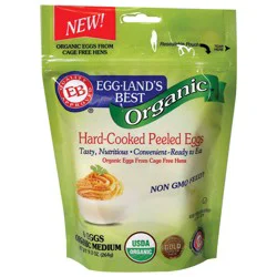 Eggland's Best Organic Medium Hard-Cooked Peeled Eggs 6 ea