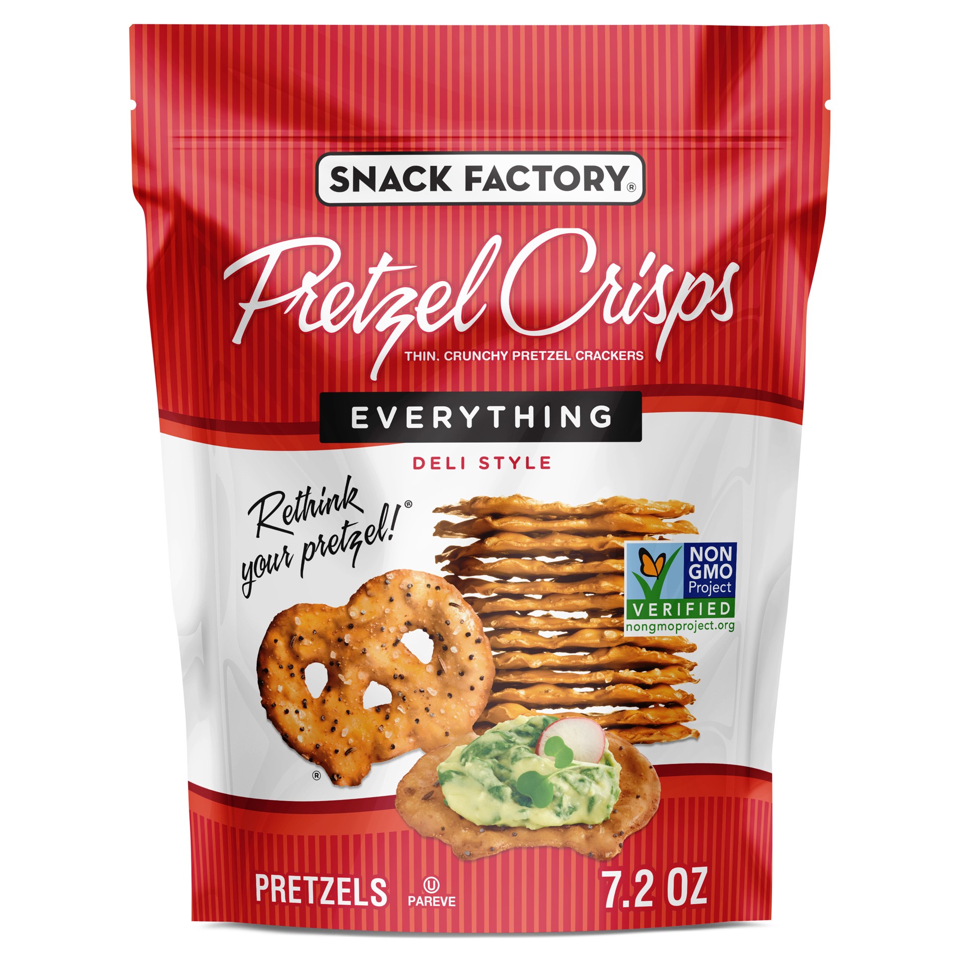 slide 1 of 5, Snack Factory Everything Pretzel Crisps, 7.2 oz, 7.200 oz