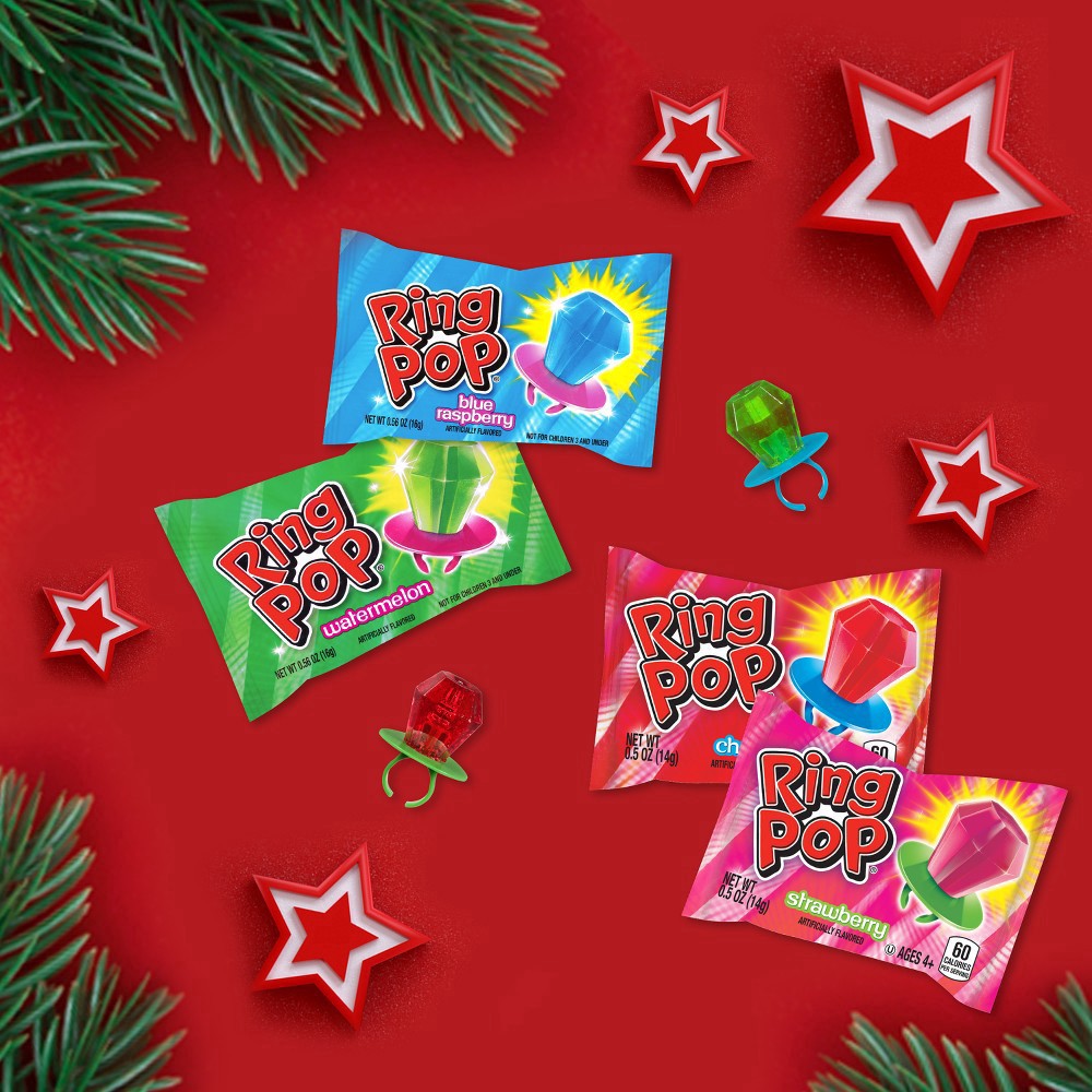 slide 2 of 2, Ring Pop Holiday Lollipops - 2oz/3pk, 3 ct; 2 oz