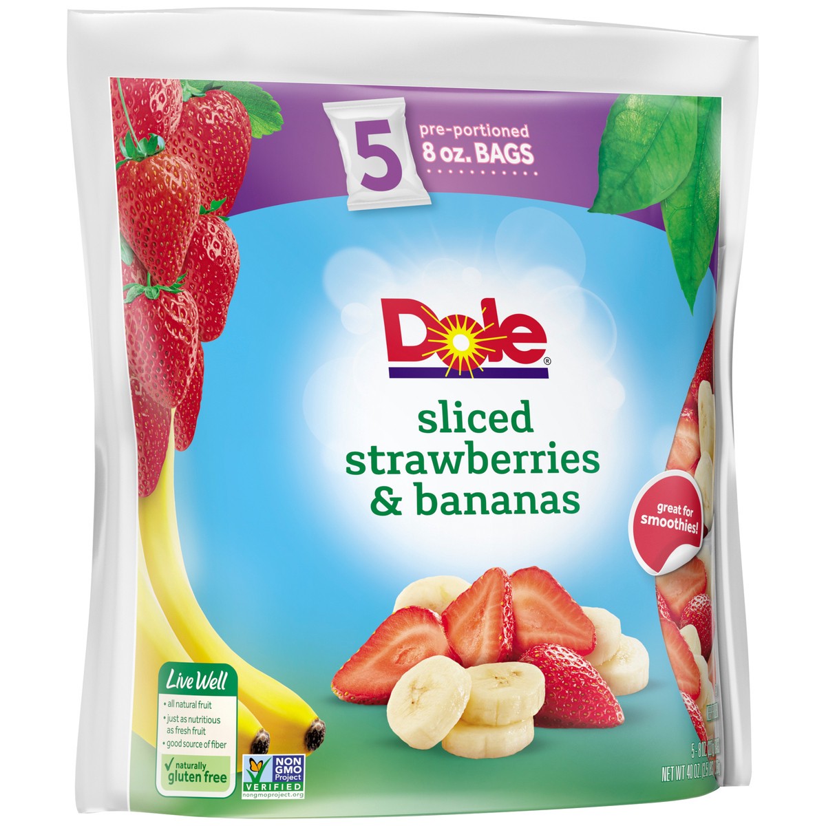 slide 6 of 9, Dole Strawberries & Bananas, 40 oz