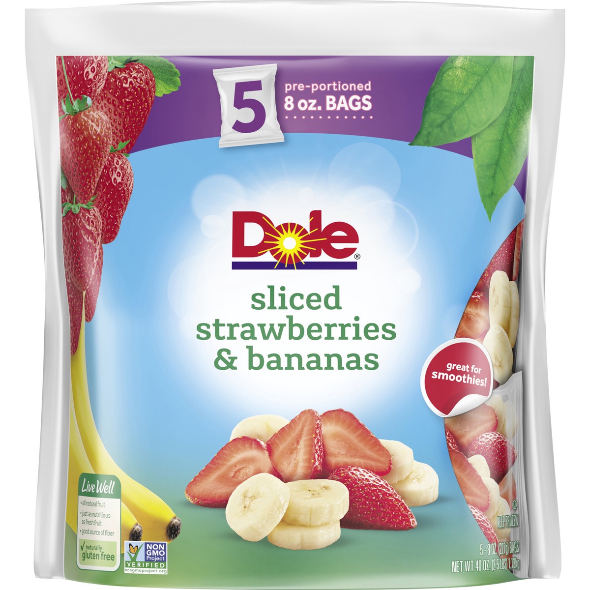 slide 2 of 9, Dole Strawberries & Bananas, 40 oz