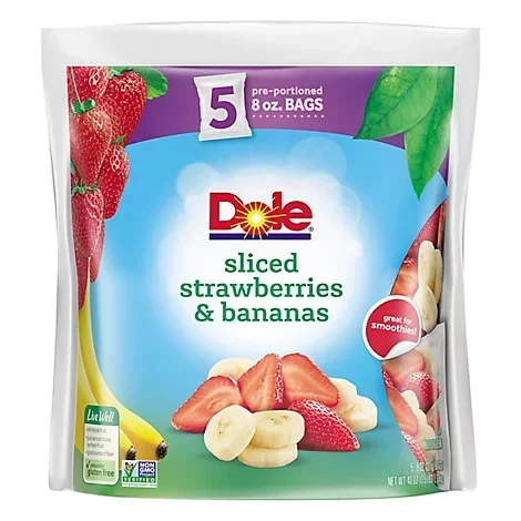 slide 1 of 9, Dole Strawberries & Bananas, 40 oz