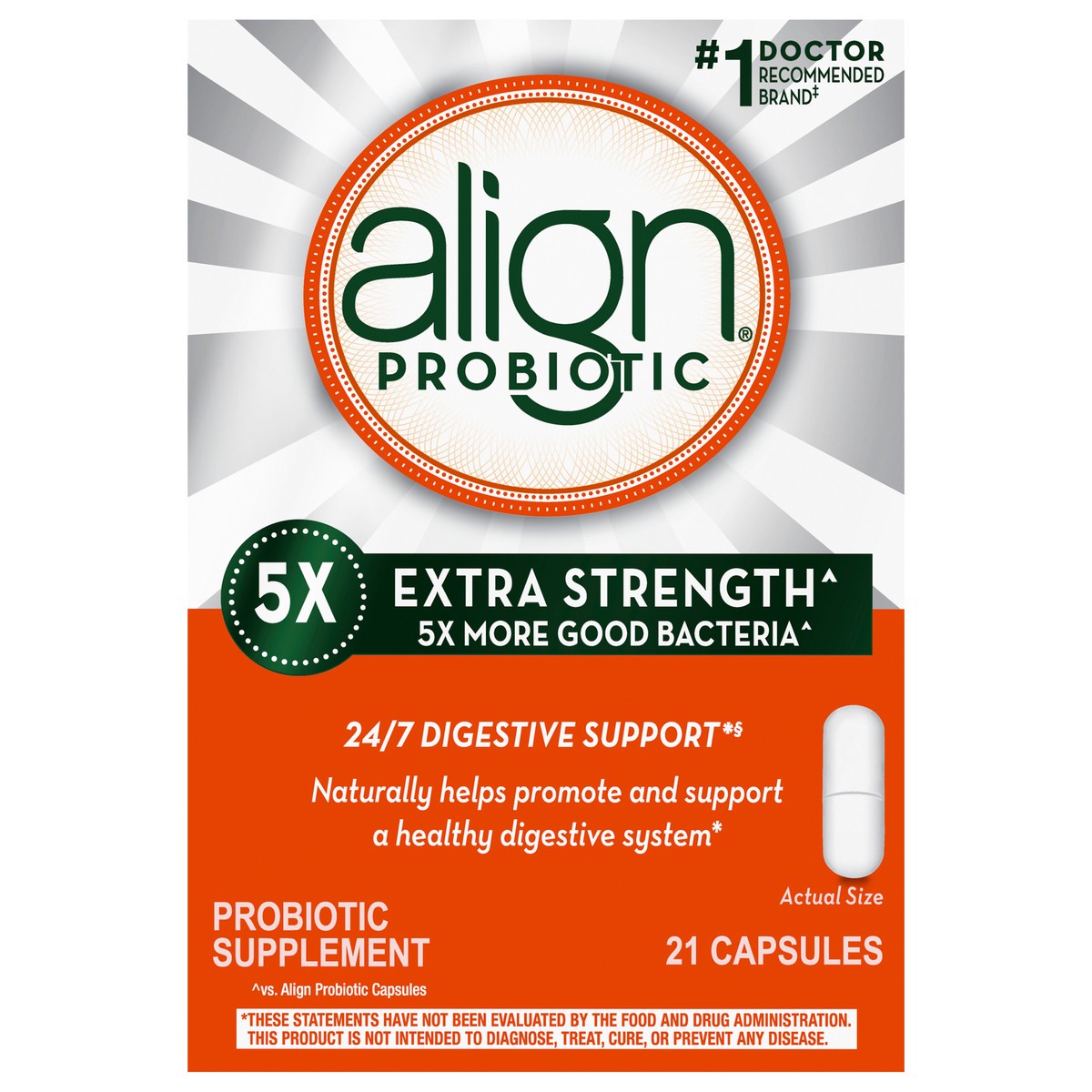 slide 1 of 2, Align Extra Strength Probiotic, 21 Ct, 21 ct