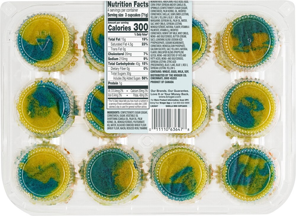 slide 2 of 4, Bakery Fresh Multicolored Mini Cupcakes, 12 ct; 10 oz