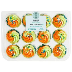 Bakery Fresh Multicolored Mini Cupcakes