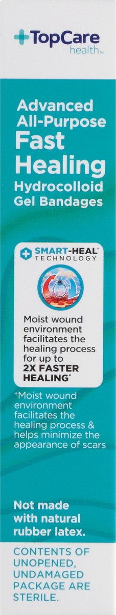 slide 7 of 8, TopCare Health Fast Healing Hydrocolloid Gel Bandages 10 ea, 10 ct