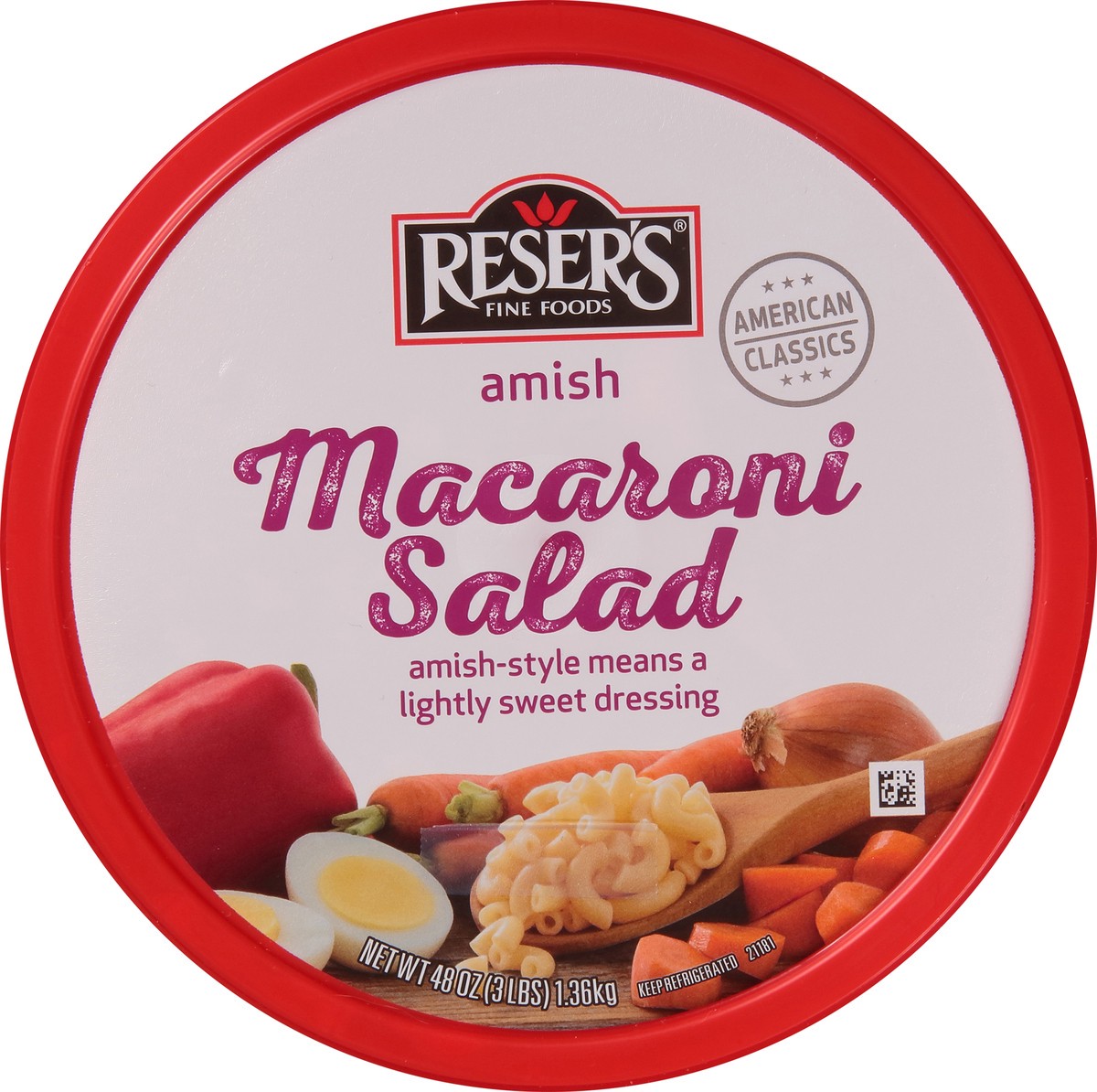 slide 5 of 7, Reser's Amish Macaroni Salad, 48 oz