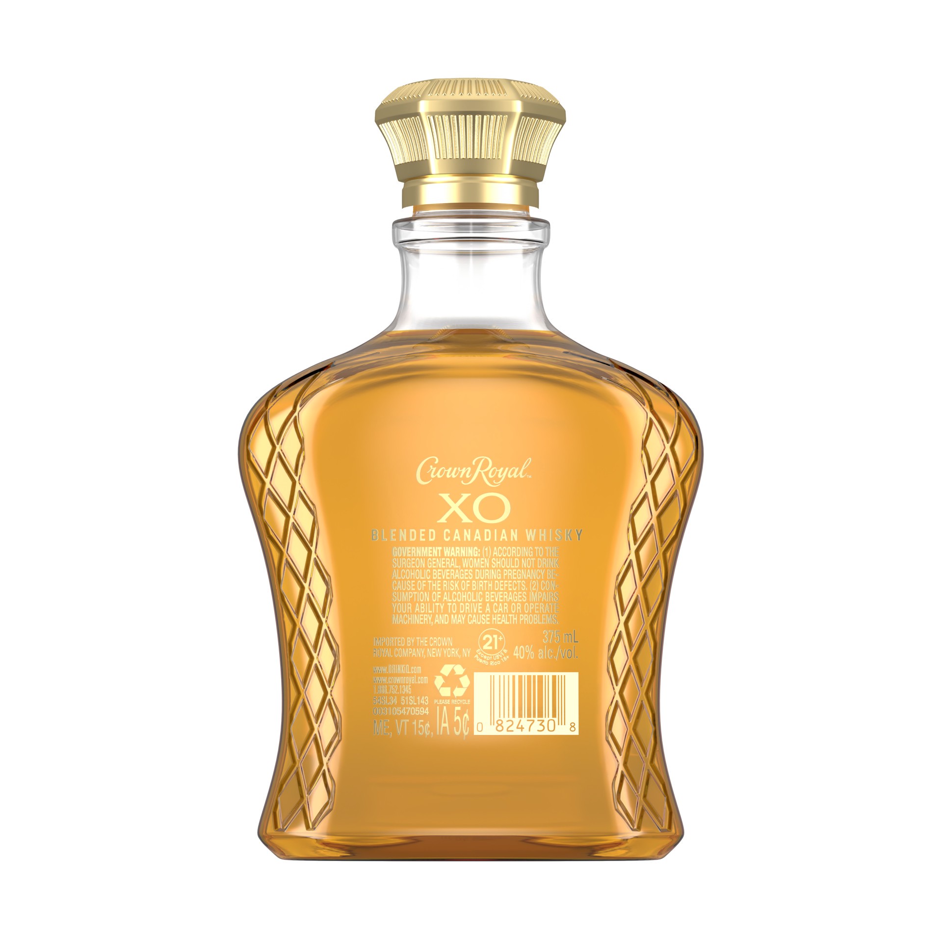 slide 2 of 5, Crown Royal XO Blended Canadian Whisky, 375 mL, 375 ml