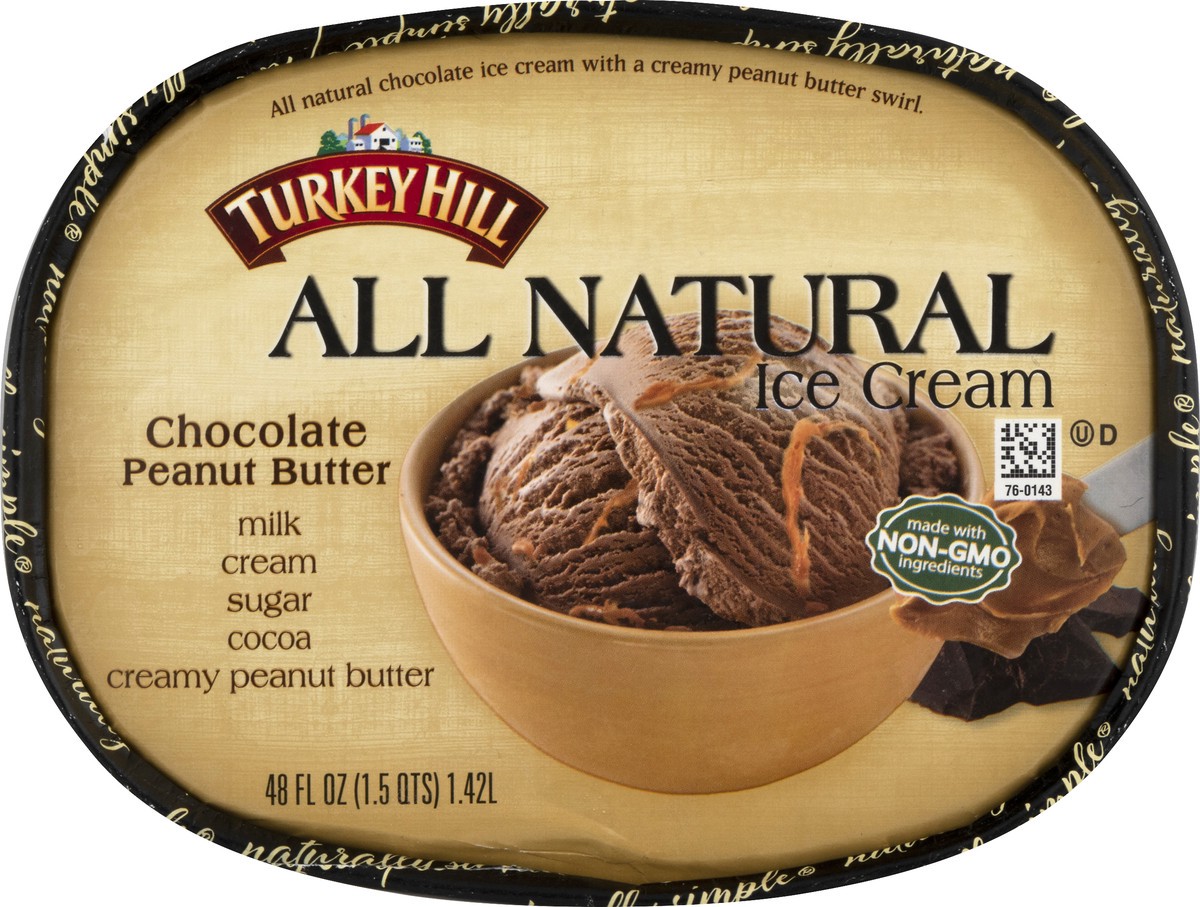 slide 4 of 10, Turkey Hill Chocolate Peanut Butter, 48 fl oz