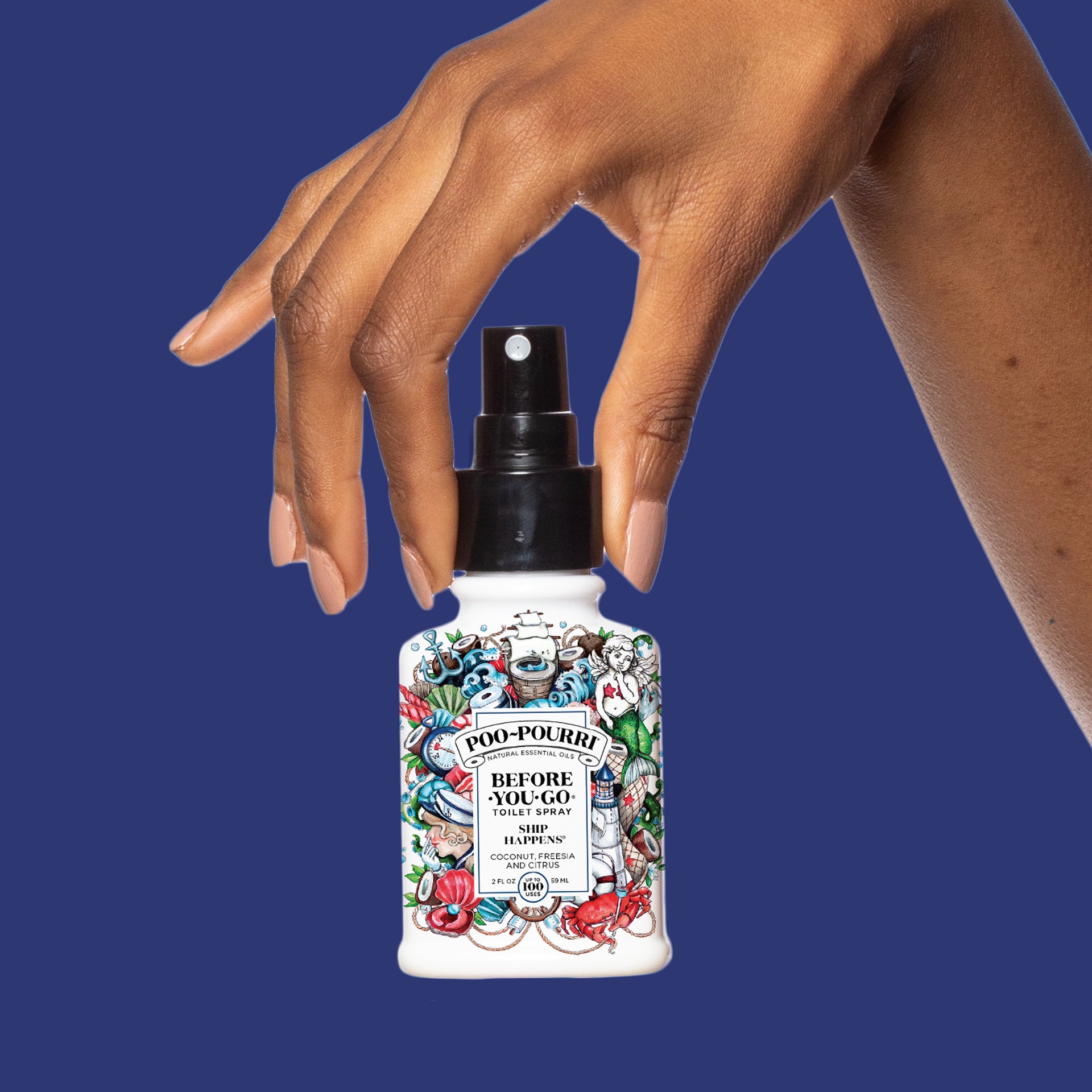 slide 5 of 5, Poo-Pourri Before-You-Go Toilet Spray, Ship Happens, 2 oz