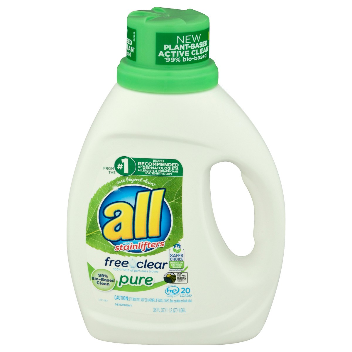 slide 2 of 10, All Ultra Free Clear Pure Liquid Detergent, 36 fl oz