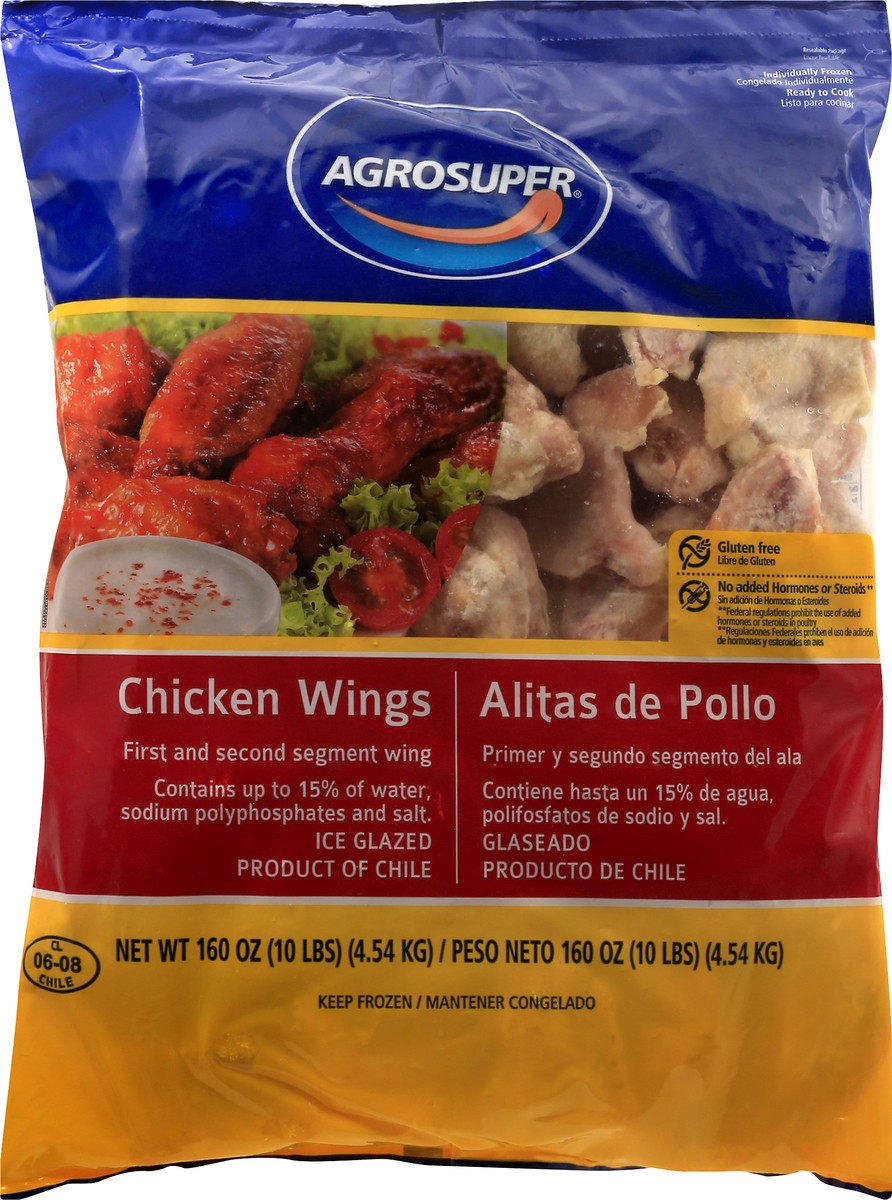 slide 1 of 13, Agrosuper Chicken Wings 160 oz, 160 oz