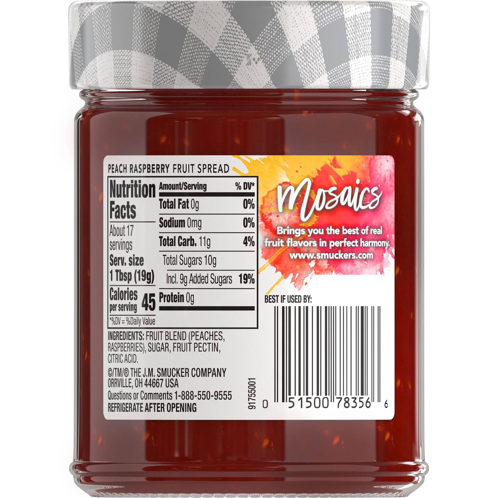 slide 3 of 5, Smucker's Smuckers Peach Raspbrry Fruit Spread, 11.3 oz