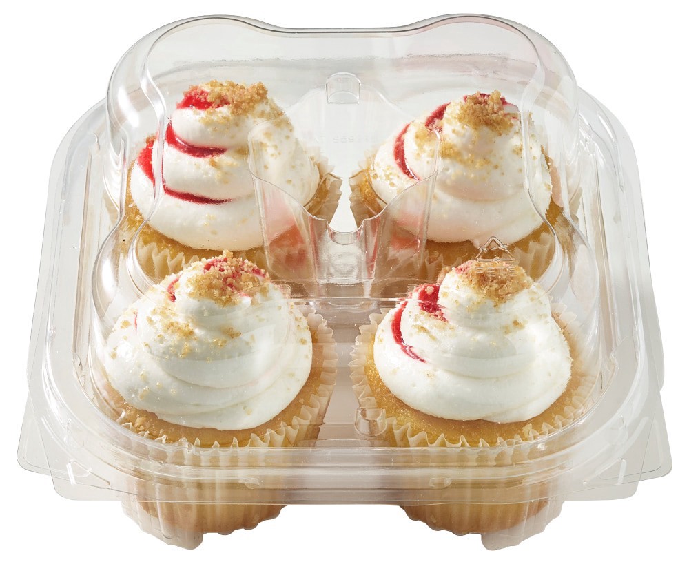 slide 4 of 5, Private Selection Strawberry Cheesecake Gourmet Cupcakes, 4 ct; 11.7 oz