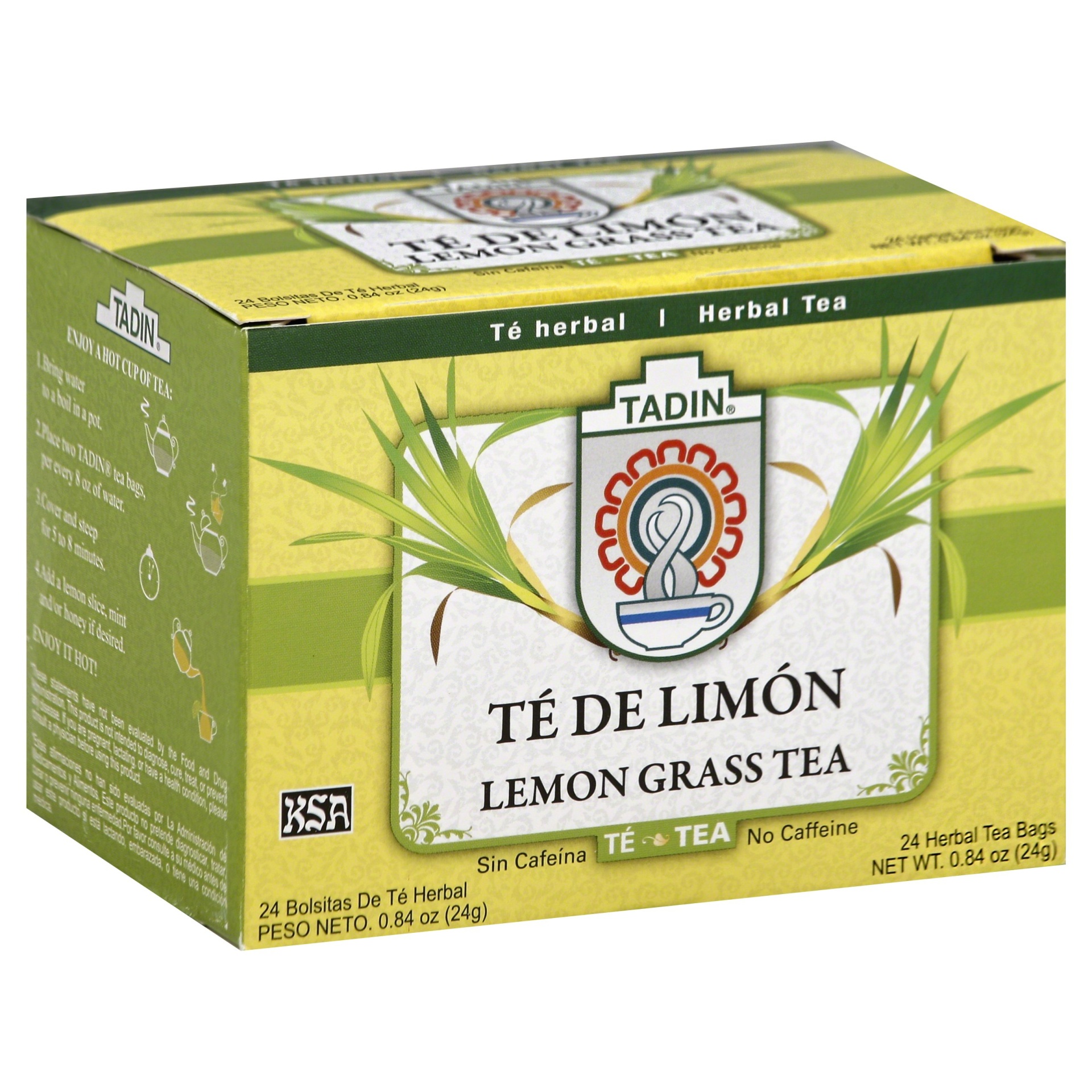 slide 1 of 1, Tadin Te De Limon Herbal Lemon Grass Tea, 24 ct