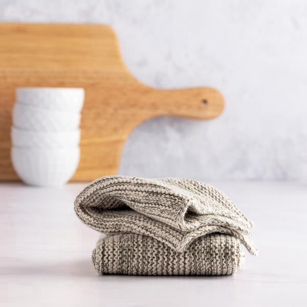 slide 1 of 1, Hy-Vee Seasons Knit Dishcloths In Dusk Green, Set Of 2, 2 ct