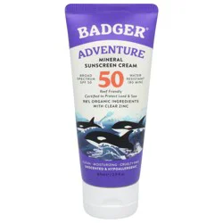 Badger SPF 50 Broad Spectrum Mineral Sunscreen Cream 2.9 fl oz