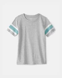 Oshkosh Boys Striped Short-Sleeve T-Shirt - Grey - Size 8